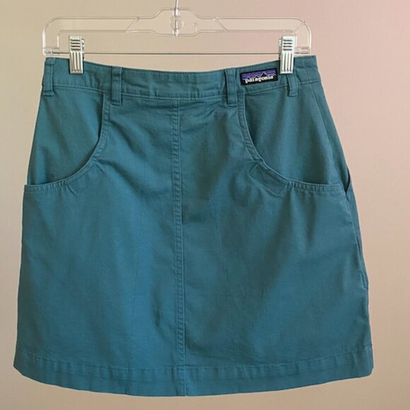 Patagonia 100% Cotton, Teal Mini Skirt, Canvas Gorpcore Outdoor Athleisure​​​​​ - Picture 2 of 11